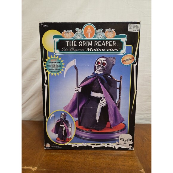 The Grim Reaper Animated Talking Original Motion-ettes Halloween Display 1997 - Picture 1 of 5